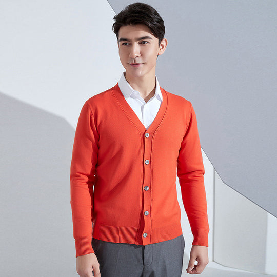 Herren Leichter Feinstrick-Cardigan mit V‑Ausschnitt und Business‑Silhouette Shop Nory
