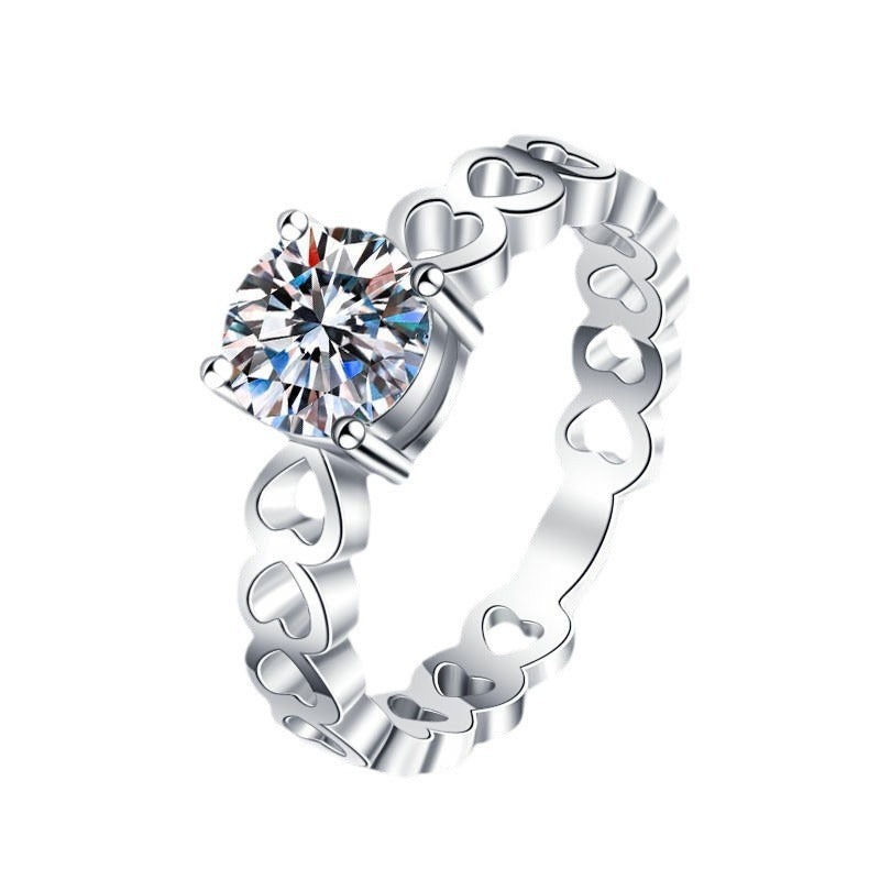 Damenring mit Herzdesign und strahlendem Zirkonia Shop Nory