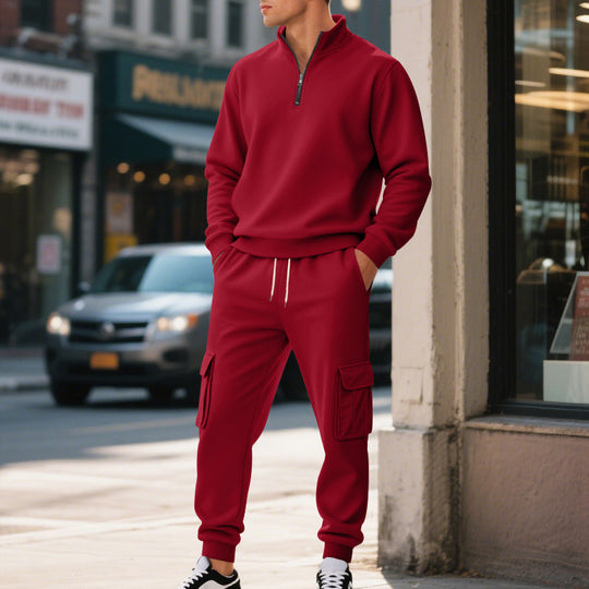 Herren nan kuschelige Cargostil-Jogginghose aus Fleece mit Kordelzug und Aufsatztaschen Shop Nory
