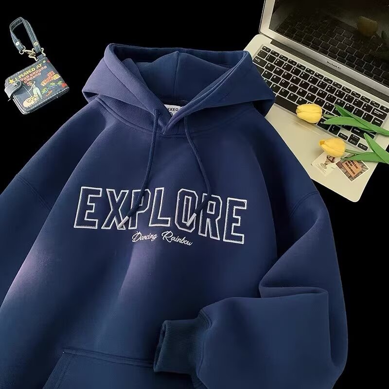 Unisex Oversized Kapuzenpullover mit Schriftzug Shop Nory