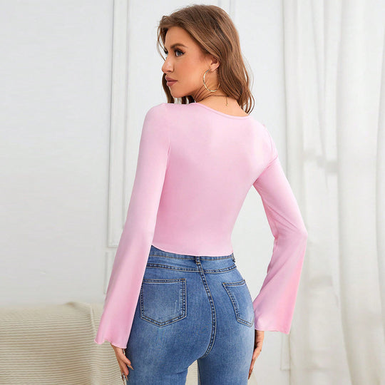 Damen figurbetontes Top mit geraffter Büste, herzförmigem Ausschnitt und spitz zulaufendem Zipfelsaum Shop Nory