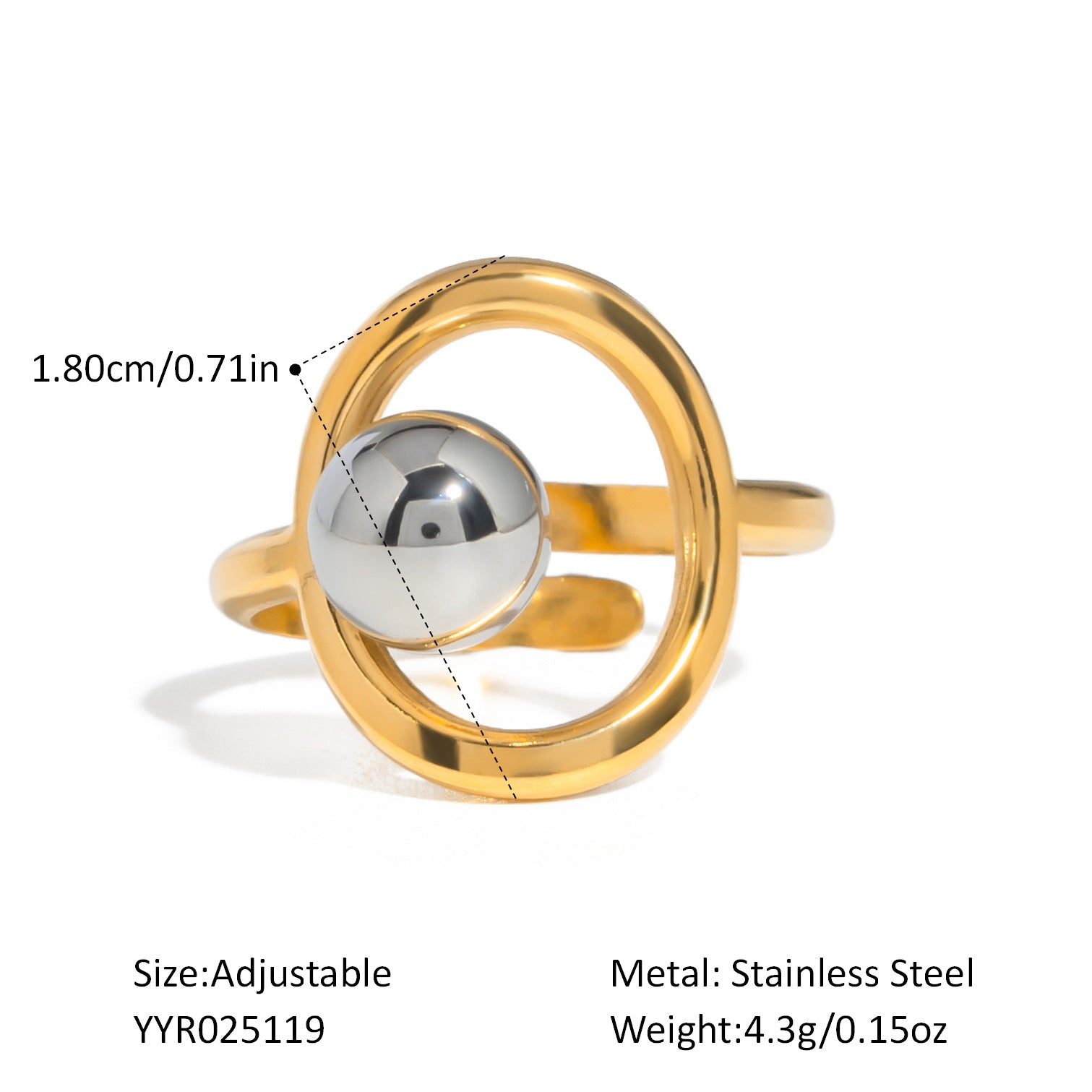 Damen trendiger Statement-Ring Shop Nory