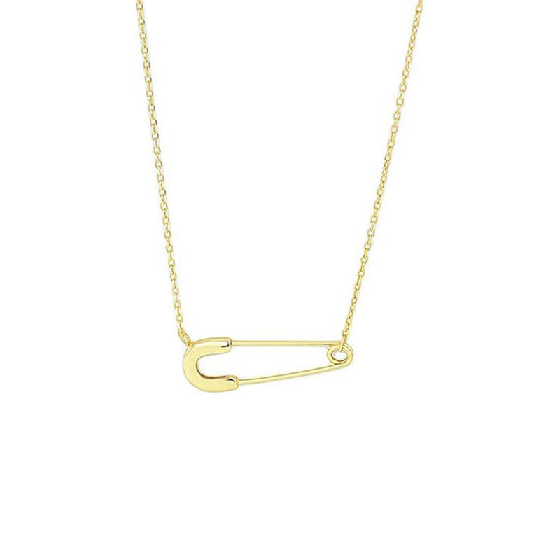 Damen Halskette mit sicherer Sicherheitsnadel und feinem Kettendesign Shop Nory