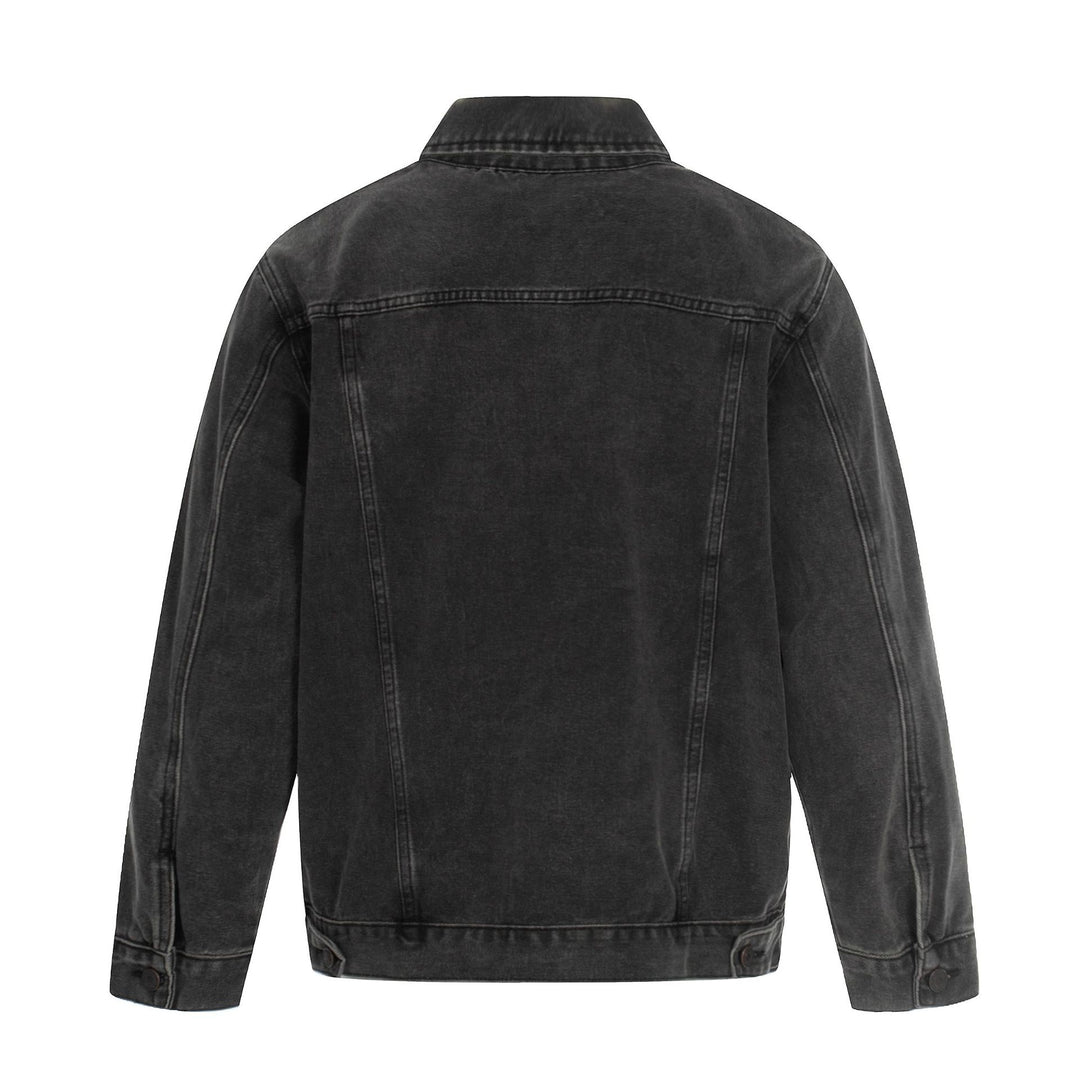 Herren Jeansjacke im Used-Effekt mit Pattentaschen und geradem Schnitt Shop Nory