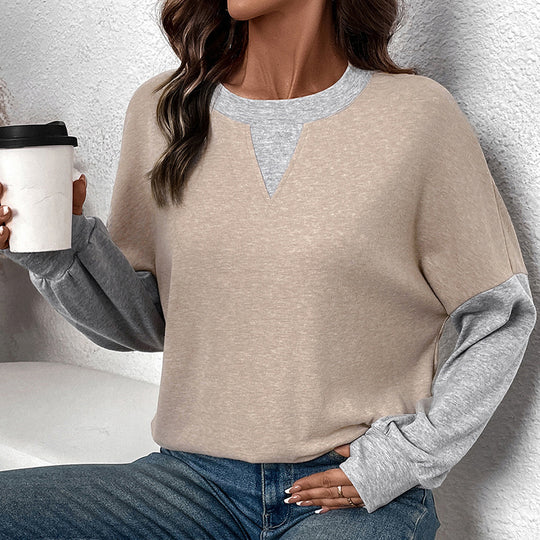 Damen Lässiger Pullover mit angeschnittenen Ärmeln Shop Nory