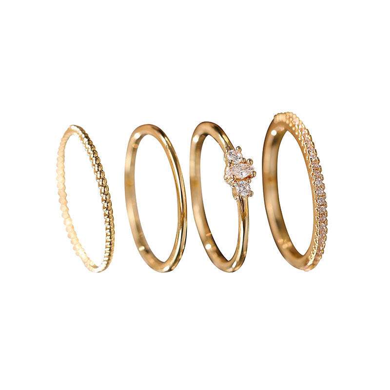 Damen Elegante und funkelnde Ring-Set mit Zirkonia Shop Nory