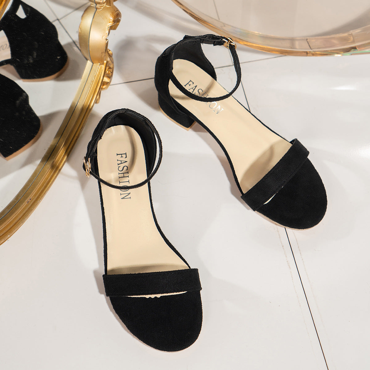 Damen elegante Blockabsatz-Sandaletten