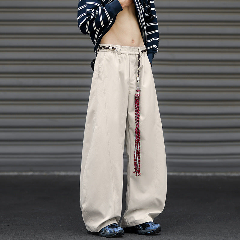 Herren Weit geschnittene Bundfaltenhose im Streetwear-Look mit extra weitem Bein Shop Nory