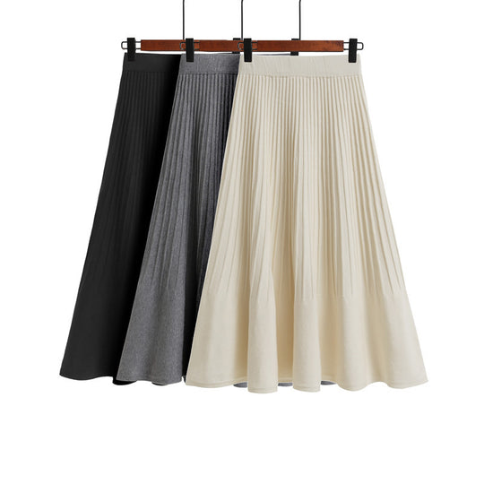 Damen Plissierter A-Linien Rock Shop Nory