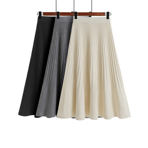 Damen Plissierter A-Linien Rock Shop Nory