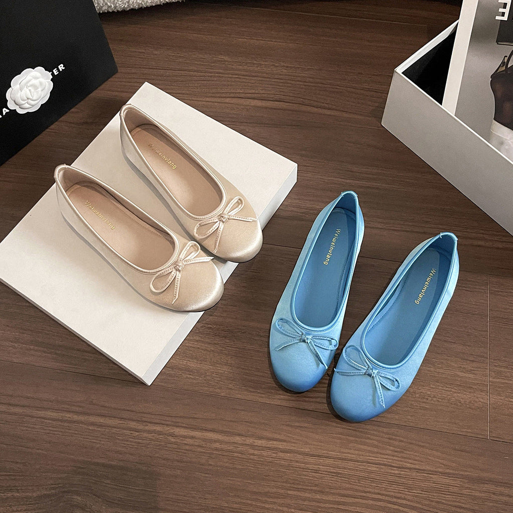 Damen Ballerinas mit schickem Schleifenakzent und komfortablem Fußbett