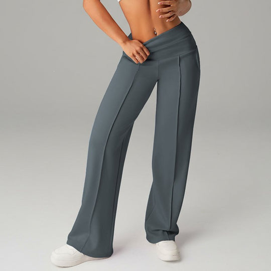 Damen High‑Waist Palazzo‑Sweatpants mit Bügelfalte und Komfortbund Shop Nory