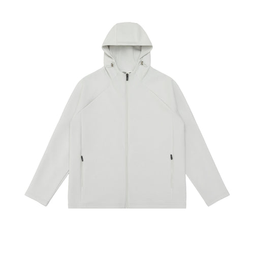 Unisex Minimalistische Kapuzen‑Zipjacke aus Softshell‑Fleece mit Raglanärmeln und wasserabweisenden Reißverschlusstaschen Shop Nory