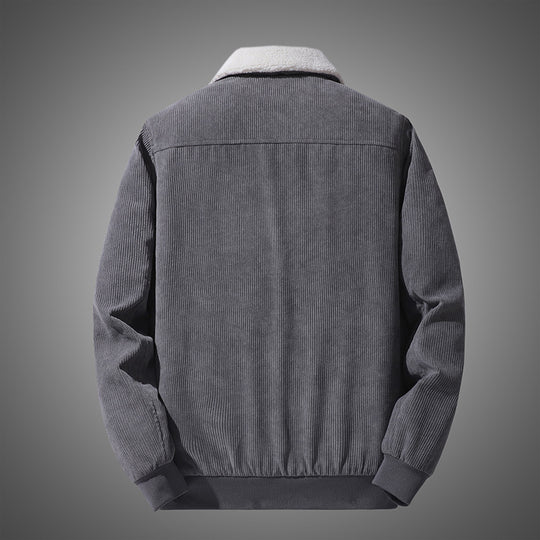 Herren Cordjacke im Bomberstil mit Teddykragen und wattierter Innenfütterung Shop Nory