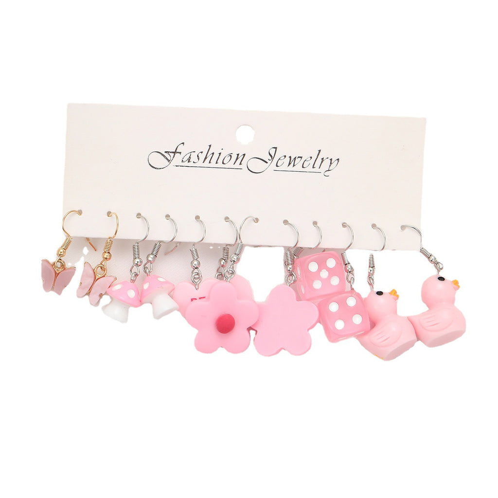 Damen Ohrringe Set mit bunten, verspielten Designs Shop Nory