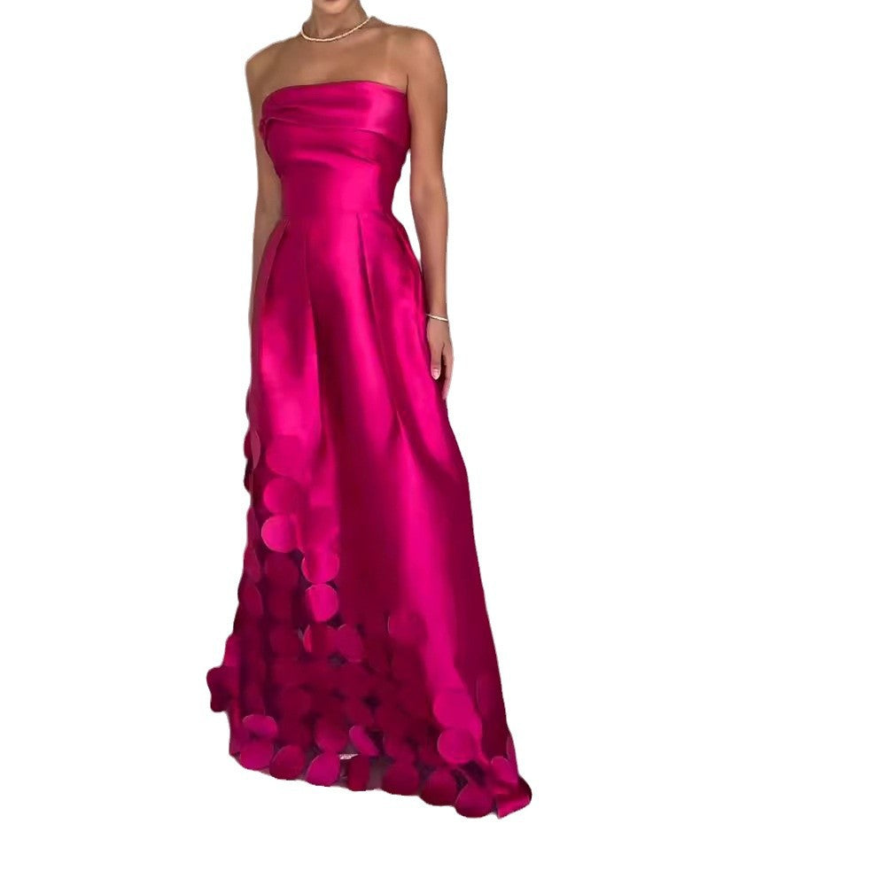 Damen Abendkleid mit Aufregendem Schichten Design und Raffinierten Details