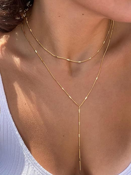 Damen Y-Halskette mit funkelnden Zirkonia-Elementen Shop Nory