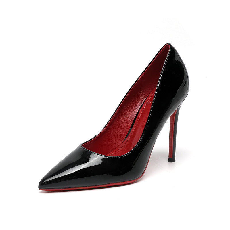 Damen Elegante spitze High Heels mit glänzender Oberfläche und komfortabler Innenpolsterung