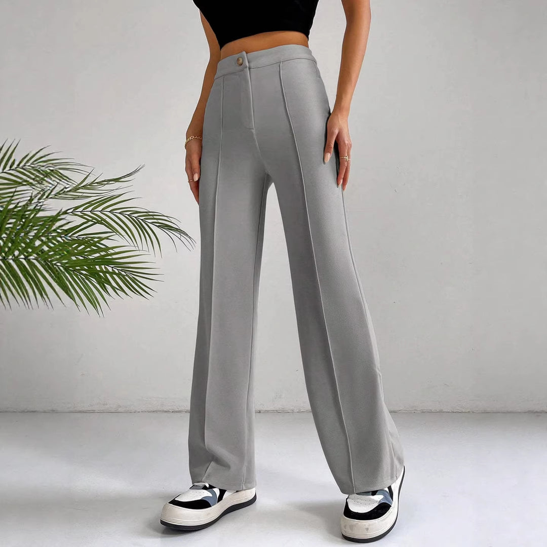 Damen Hochgeschnittene Palazzo-Hose mit Bügelfalte und weitem Bein Shop Nory