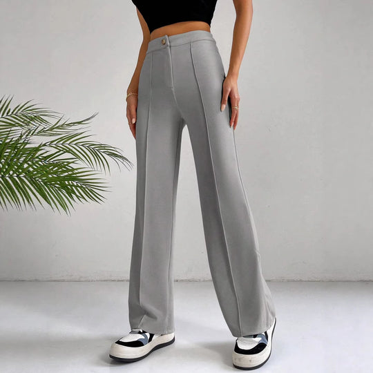 Damen Hochgeschnittene Palazzo-Hose mit Bügelfalte und weitem Bein Shop Nory