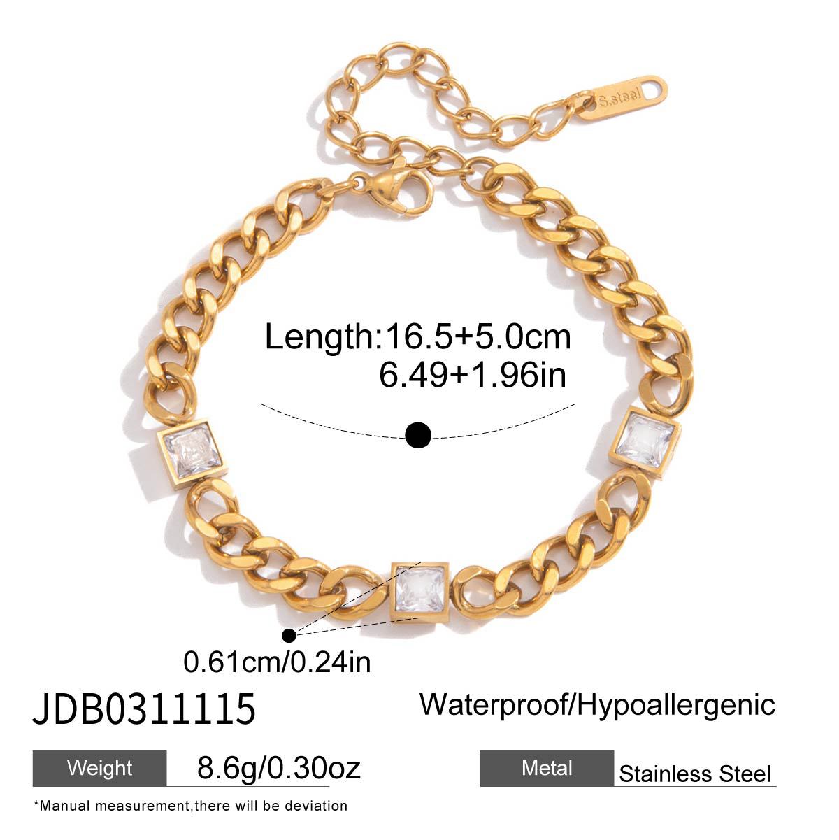 Damen Armband aus hypoallergenem Edelstahl mit edlen Kristallakzenten Shop Nory