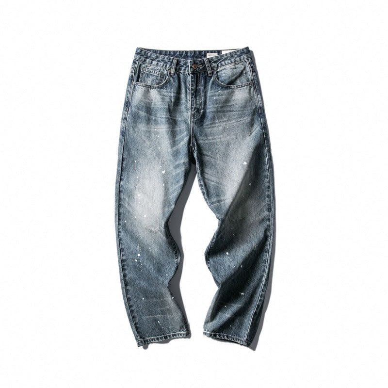 Herren Weite Baggy-Jeans mit Used-Waschung, Paint‑Splatter‑Effekt und Relaxed‑Silhouette Shop Nory
