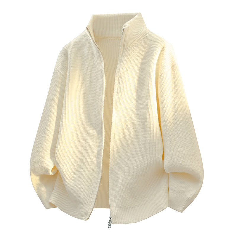 Damen Oversized Strickjacke mit hohem Kragen und Reißverschluss Shop Nory