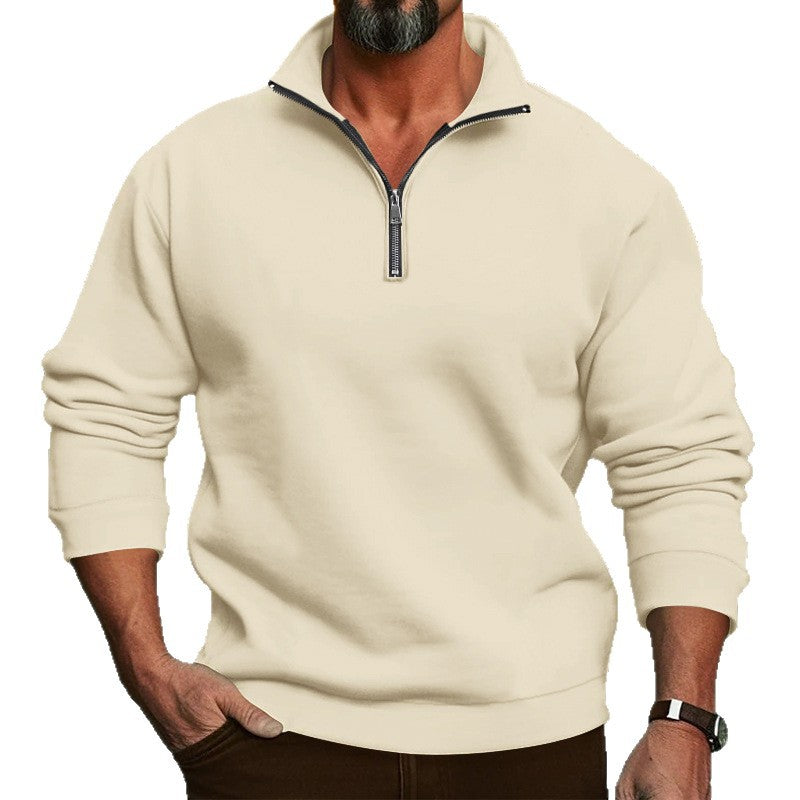 Herren Komfort-Halbzip-Sweatshirt aus French-Terry mit Stehkragen Shop Nory