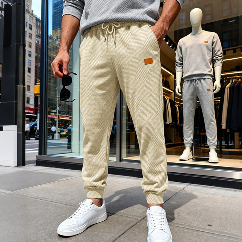 Herren Stepp-Jogginghose mit geometrischem Strukturmuster Shop Nory