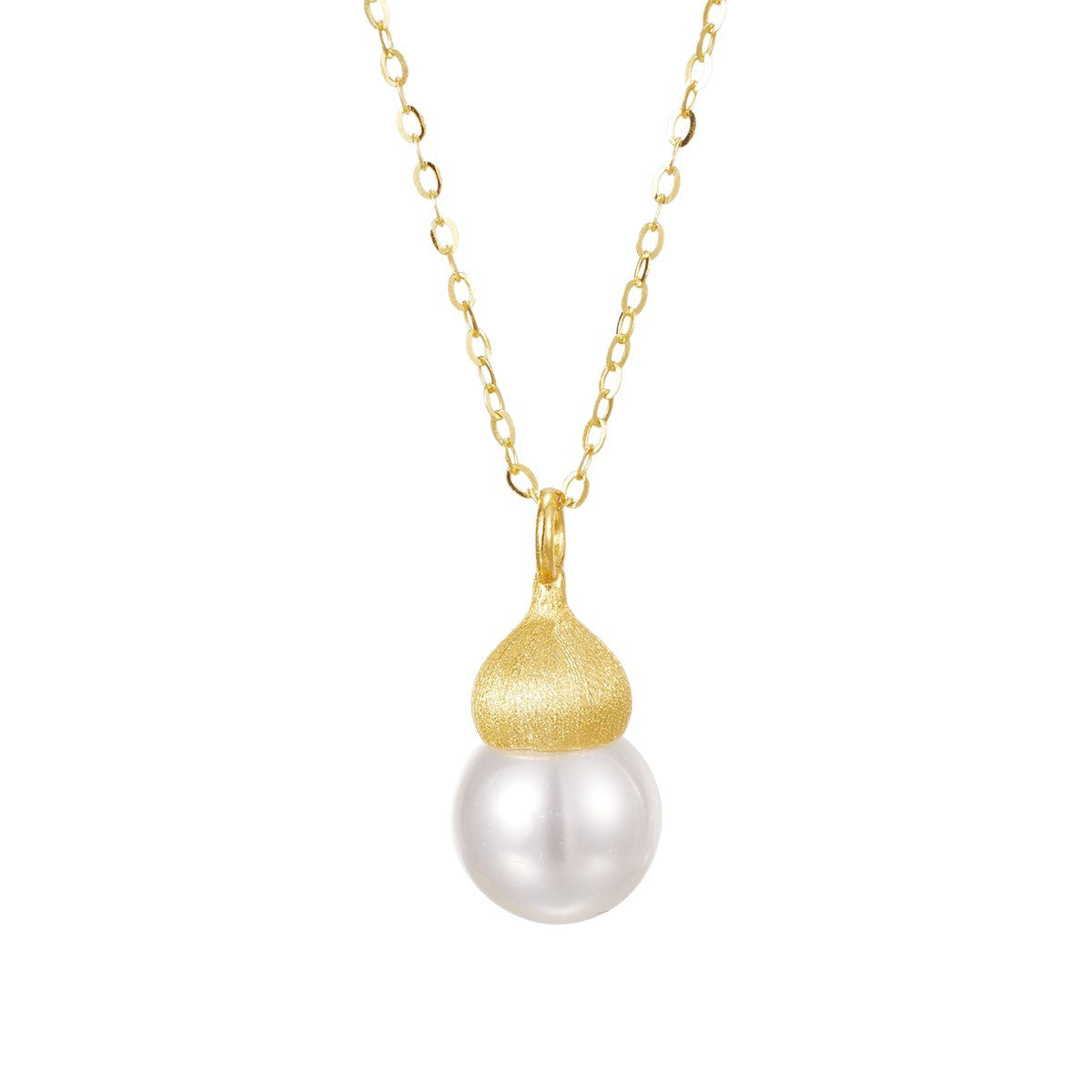 Damen elegante Halskette mit einzigartigem Perlenanhänger und goldener Detailverarbeitung Shop Nory