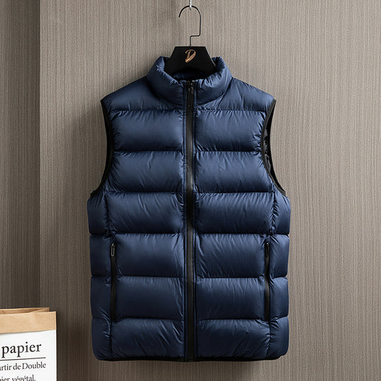 Herren Ärmellose Ultraleichte Stepp-Isolationsweste mit Hochkragen und seitlichen Reißverschlusstaschen Shop Nory