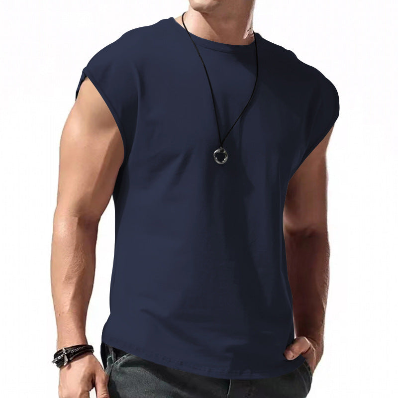 Einfarbiges Weste-T-Shirt