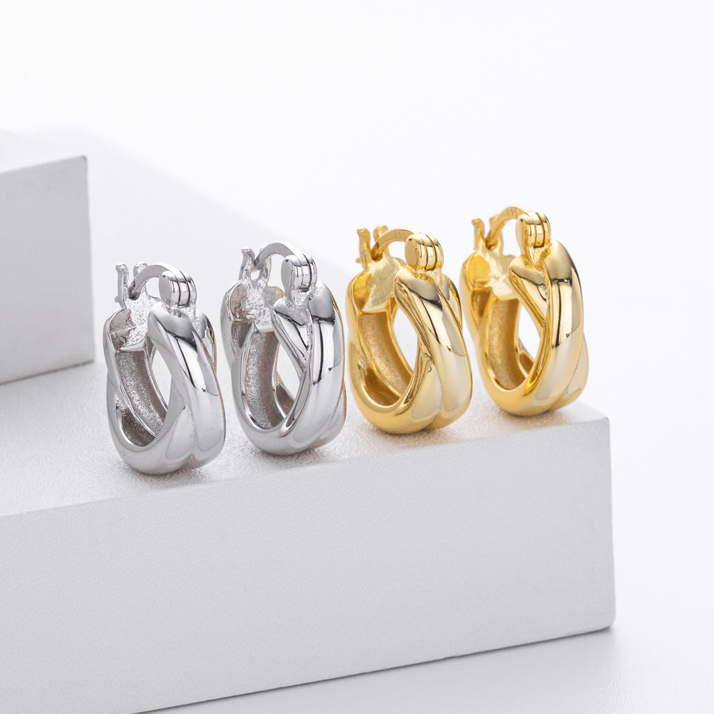 Damen Creolen mit kunstvollem Knoten-Design Shop Nory