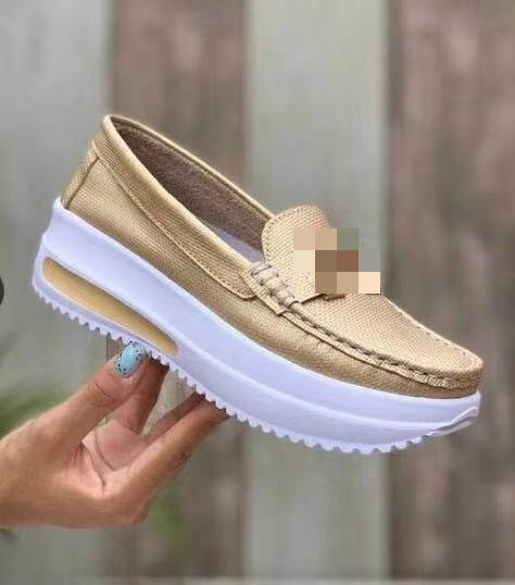 Damen Plateau-Loafer mit Metallic-Textil und leichter Profilsohle Shop Nory