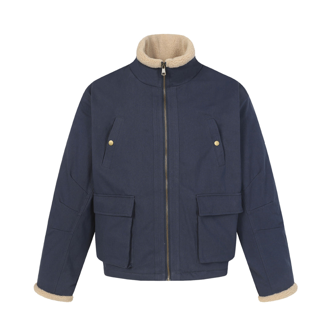 Herren Kurzblouson im Field‑Style mit Teddyfutterkragen und Cargo‑Taschen Shop Nory