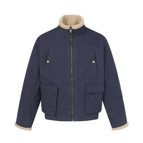 Herren Kurzblouson im Field‑Style mit Teddyfutterkragen und Cargo‑Taschen Shop Nory