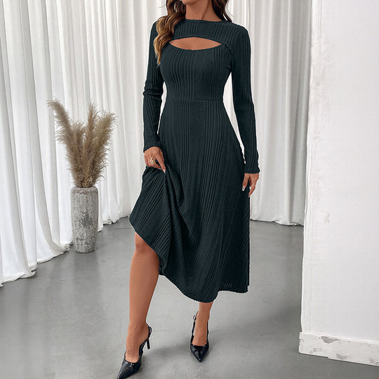 Damen Elegantes Midikleid mit Cut-Out-Details Shop Nory