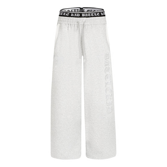 Damen weite Lounge-Jogginghose mit hohem Logobund, Gothic-Print und Kordelzug Shop Nory