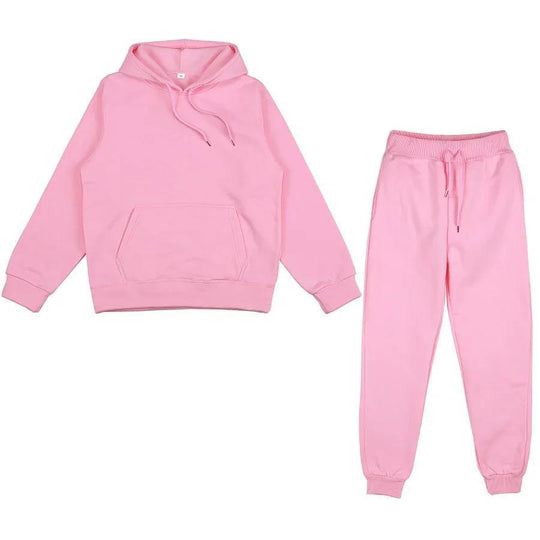 Unisex weiches Lounge-Set mit Oversize-Hoodie, taillenhoher Jogginghose und geripptem Knöchelabschluss Shop Nory