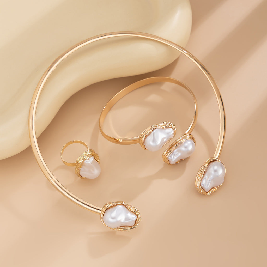Damen Schmuckset mit kunstvollem Perlen-Design Shop Nory
