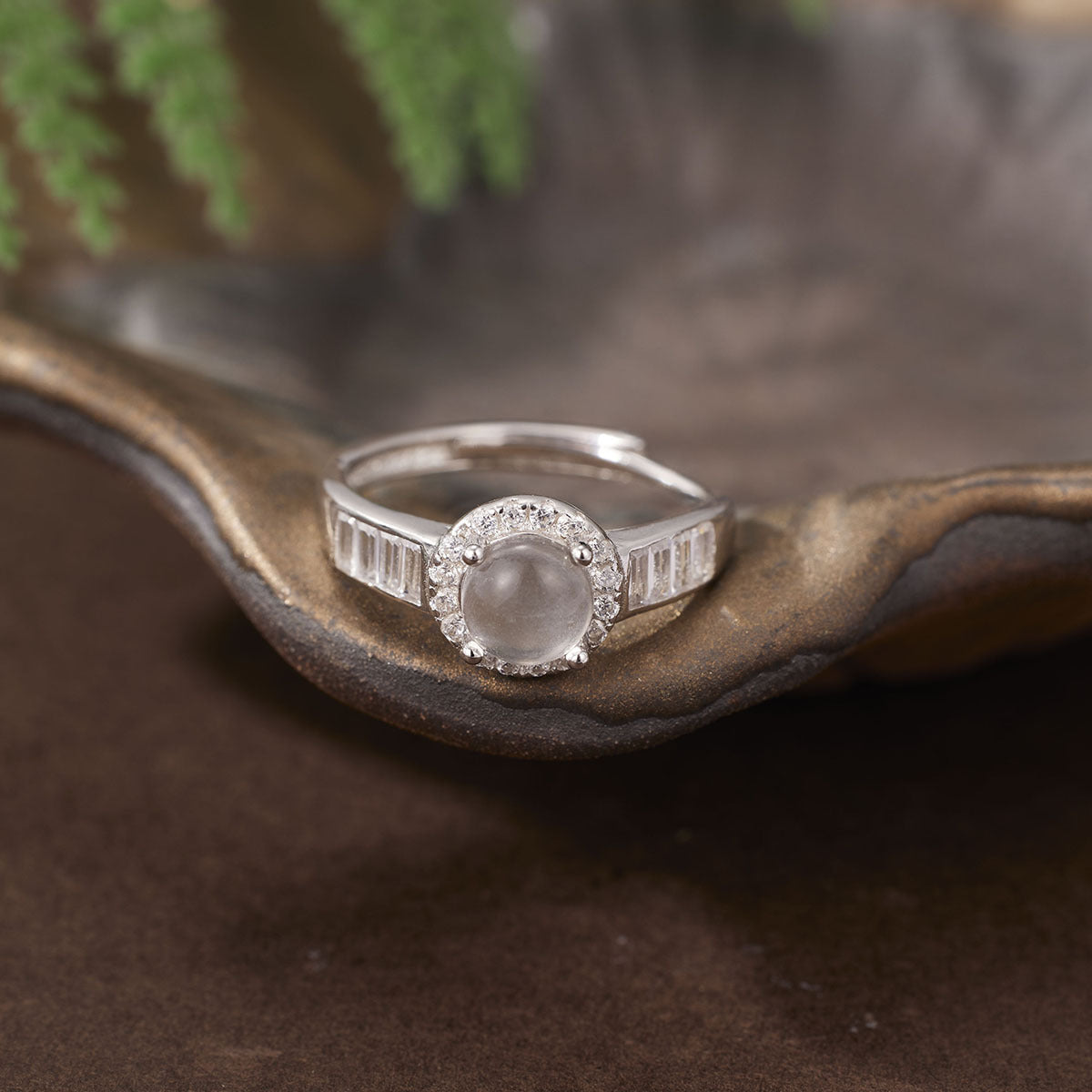 Damen Ring mit elegantem, funkelndem Kristallbesatz Shop Nory