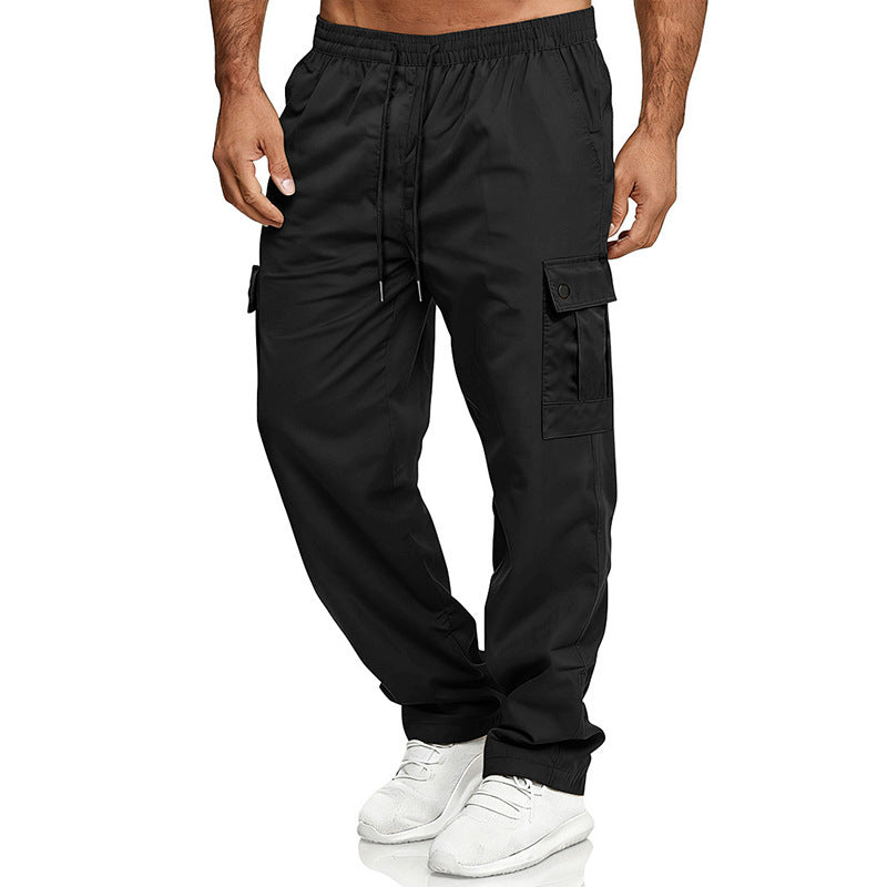 Herren Cargo-Freizeit-Hose mit elastischem Bund, Kordelzug und Pattentaschen Shop Nory