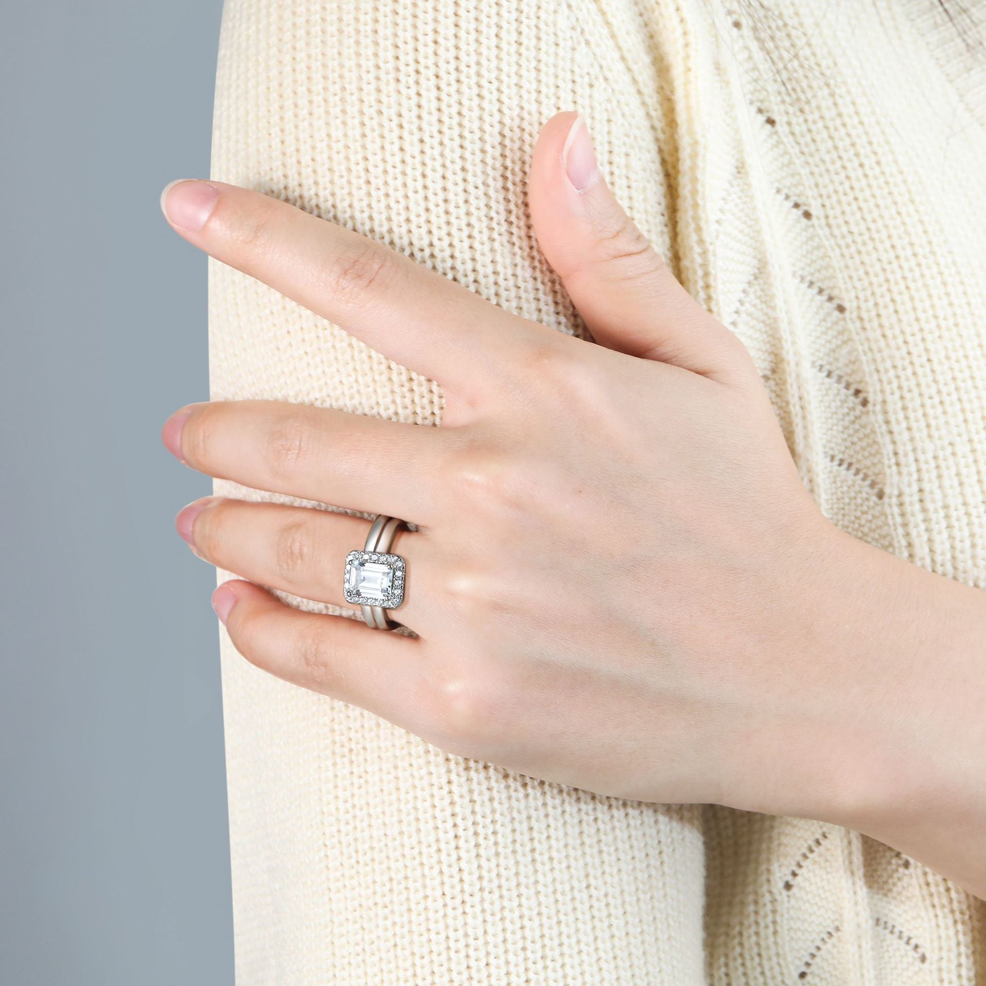 Damen-Verlobungsring mit kunstvollem Tropfen-Design und strahlendem Zirkonia-Besatz Shop Nory