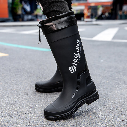 Herren Wasserdichte Gummistiefel mit verstellbarem Schaftabschluss und profiliertem Dämpfungssohlensystem Shop Nory