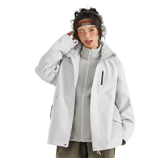 Damen Leichte wasserdichte Parka-Kapuzenjacke mit versiegelten Nähten und Kordelzug Shop Nory