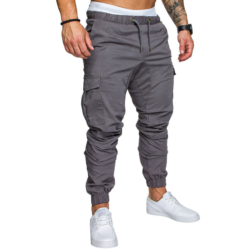 Herren nan karottenförmige Cargo-Jogger mit elastischem Bund Tunnelzug und verstärkten Knien Shop Nory