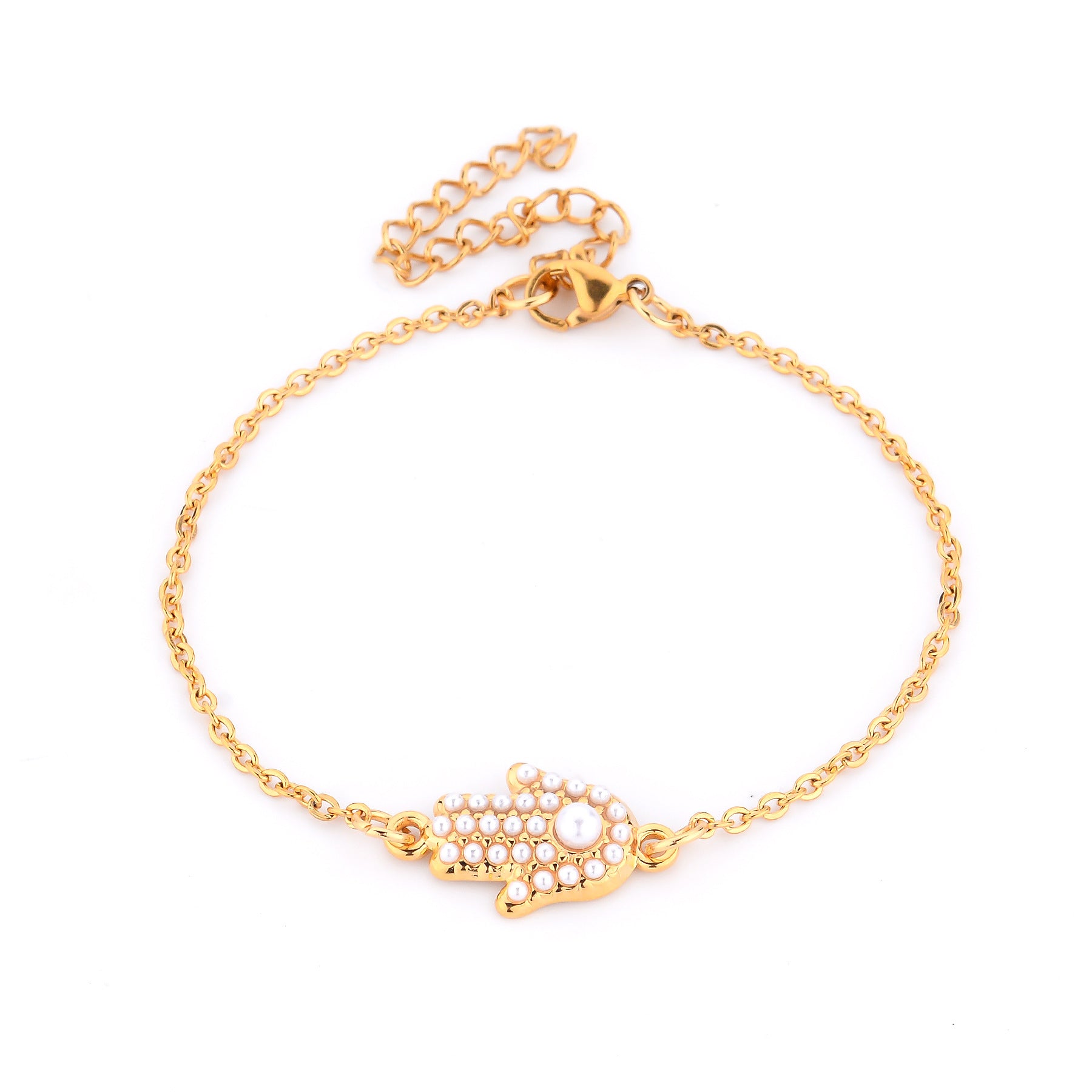 Damen Armband mit maritimem Seestern-Design und zarten Perlenakzenten Shop Nory