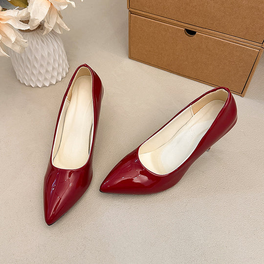Damen Elegante Lackpumps mit spitz zulaufender Zehenpartie, gepolsterter Komfortsohle und schlankem Stiletto Shop Nory