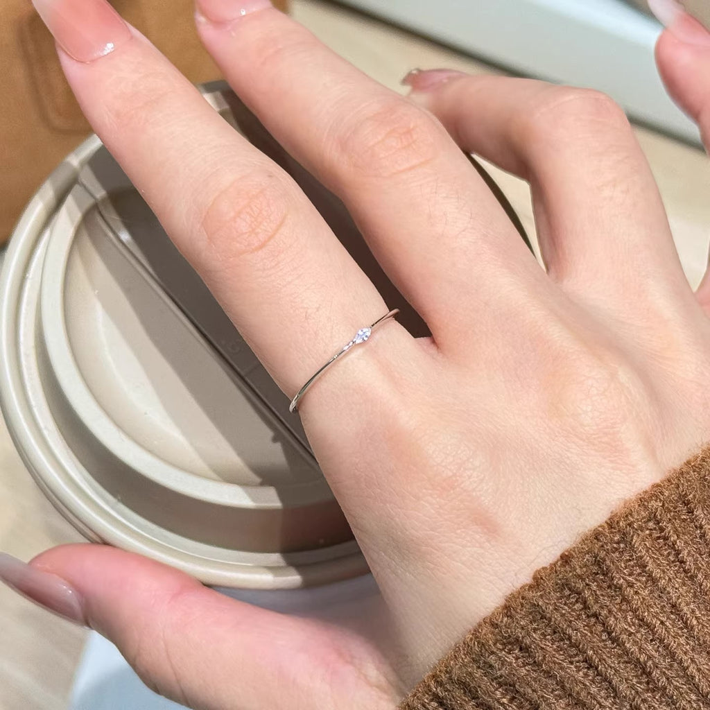 Damen Feiner Zirkonia Solitär Ring Shop Nory