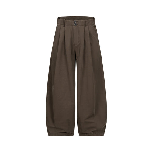 Damen Weite Culotte-Hose mit hoher Taille, Bundfalten und elastischem Knöchelabschluss Shop Nory